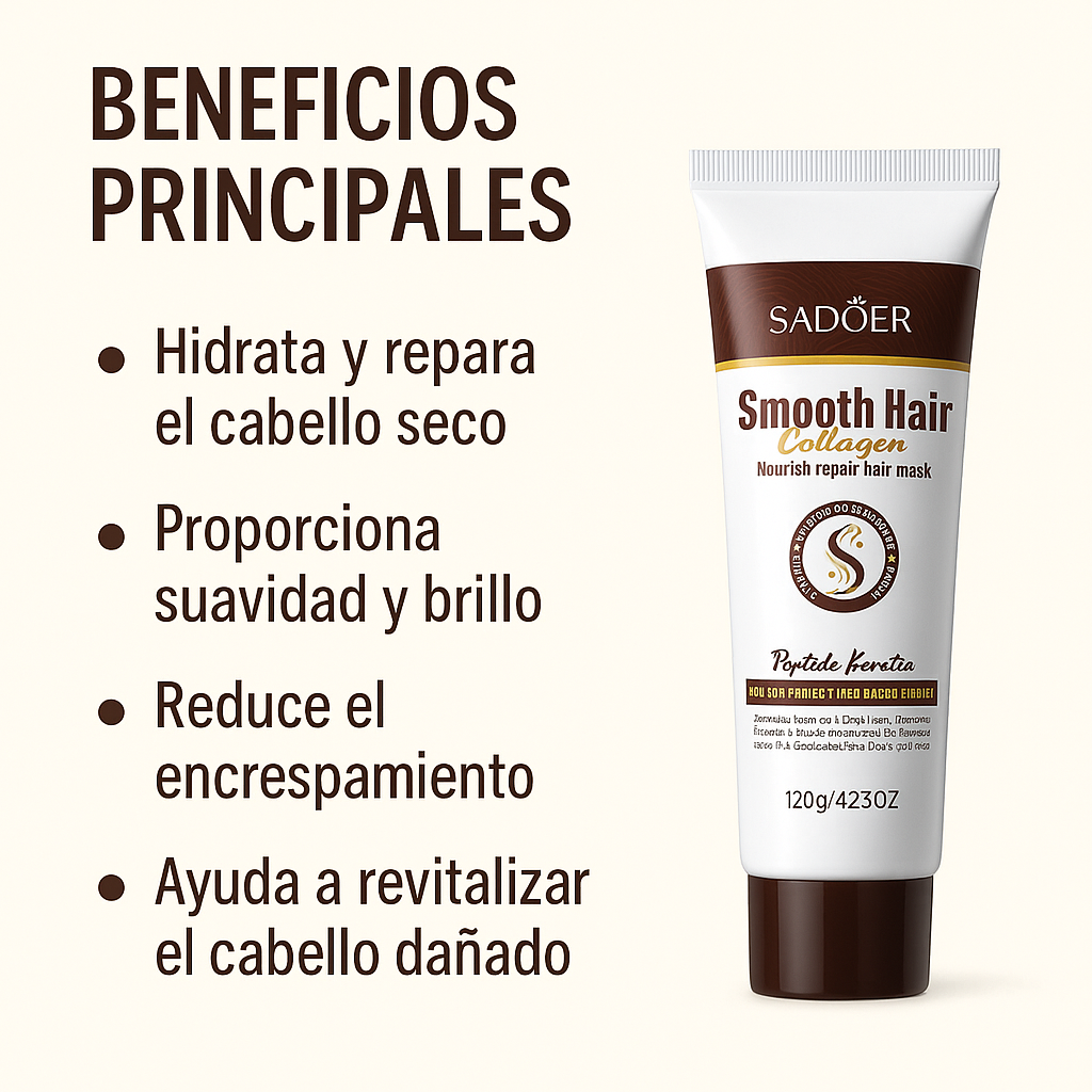 Mascarilla Capilar Smooth Hair Collagen - Sadoer - ORIGINAL.